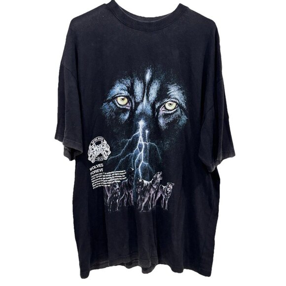 Darc Sport Wolves Forever Lightning Wolf Shirt Tshirt Large L Black - Picture 1 of 8